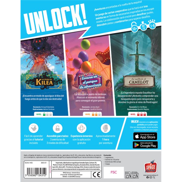 Asmodee Jogo de mesa Unlock! Enchanted Adventures (SCUNL14ES)