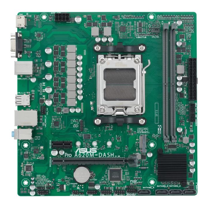 ASUS PRO A620M-DASH-CSM AMD A620 AM5 Socket Micro ATX