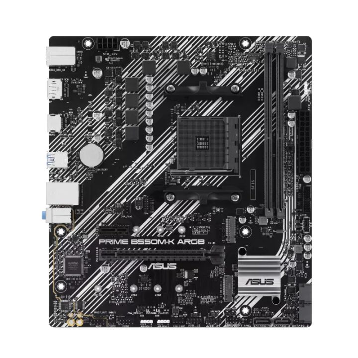 ASUS PRIME B550M-K ARGB AMD B550 AM4 Socket Micro ATX