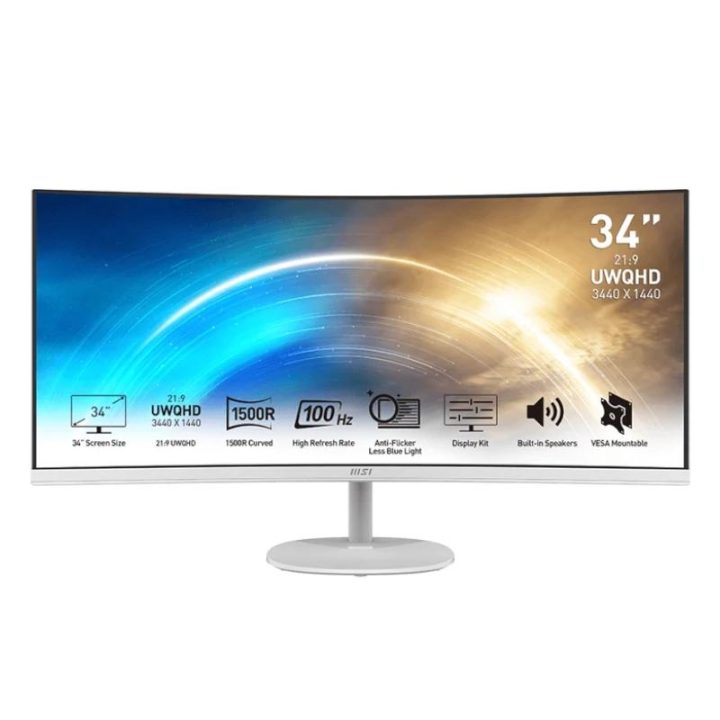 Monitor MSI Pro MP341CQW 34" UWQHD 100 Hz VA curvo