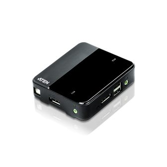 ATEN Switch KVM DisplayPort/Áudio USB de 2 portas (compatível com 4K…