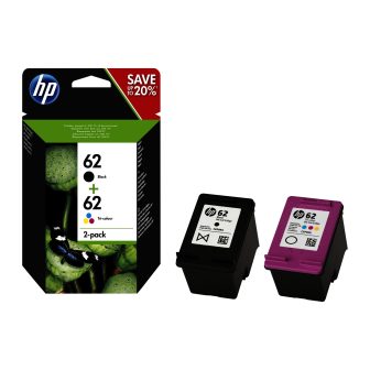 HP Original 62 Ink Cartridge Value Pack 2-Pack Black/Tri-Color