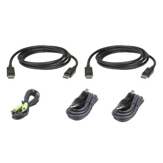 ATEN Kit de cable para KVM seguro DisplayPort dual display USB de 3 m