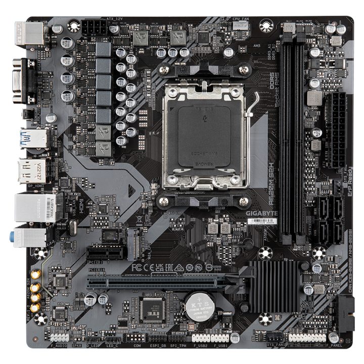 GIGABYTE A620M S2H Motherboard - Supports AMD Ryzen 8000 CPUs, 5+2+2…