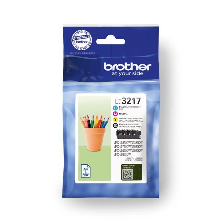 Brother LC3217VALDR Ink Cartridge 4 Piece(s) Original Black, Cyan…