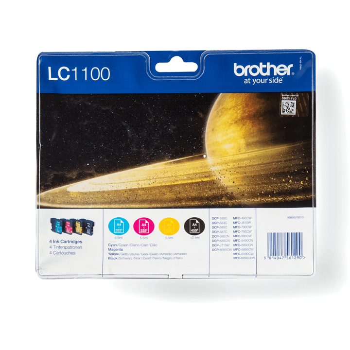 Brother LC1100VALBPDR Ink Cartridge 4 Piece(s) Original Black, Cyan…