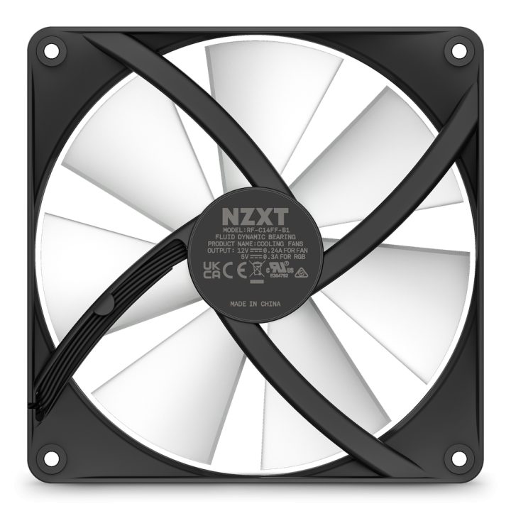 NZXT F140 RGB Core Computer Case Fan 14 cm Black 1 piece(s)…