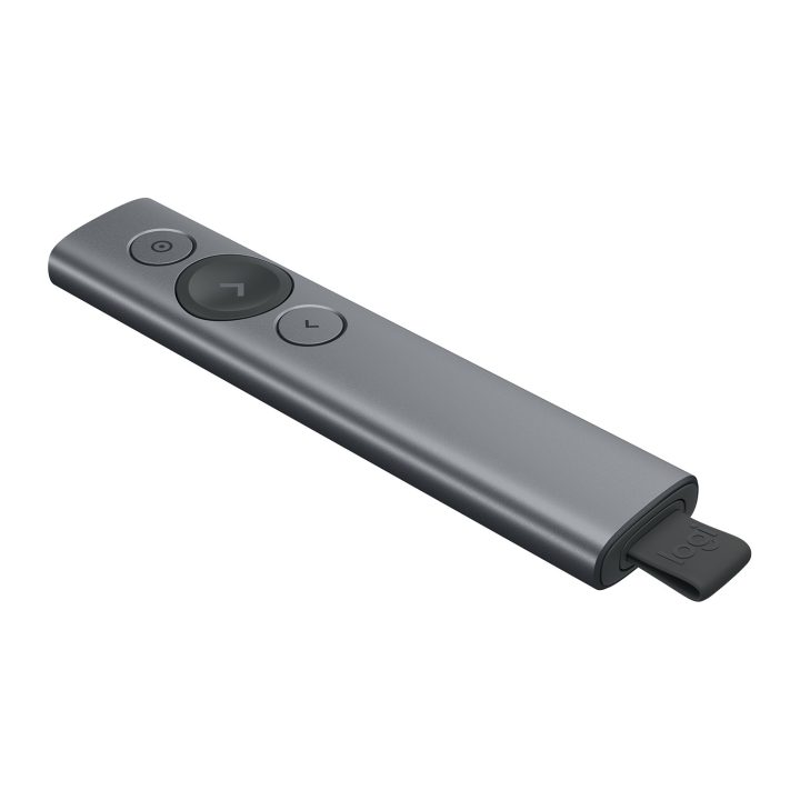 Logitech Spotlight apontador sem fios Bluetooth/RF Cinzento