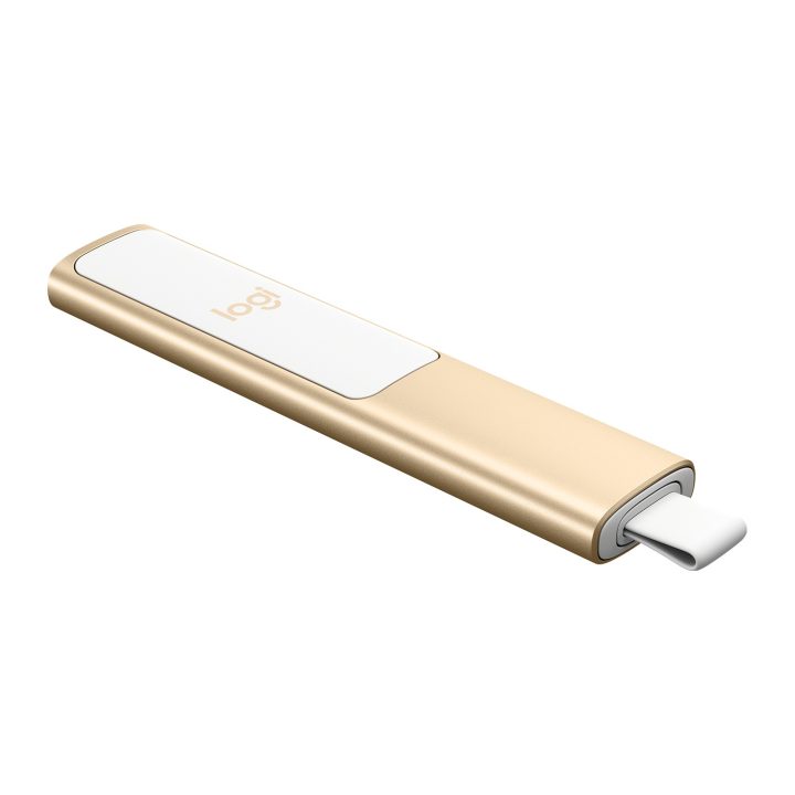Logitech Spotlight apuntador inalámbricos Bluetooth/RF Oro