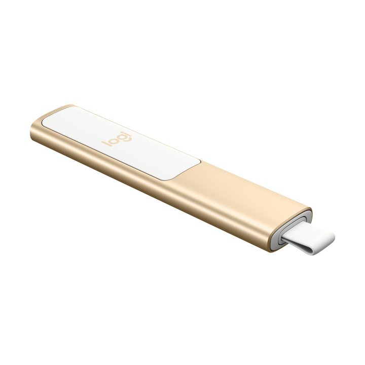 Logitech Spotlight apuntador inalámbricos Bluetooth/RF Oro