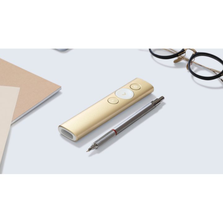 Logitech Spotlight apontador sem fios Bluetooth/RF Dourado