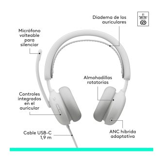 Auscultadores com fios Logitech Zone Wired 2