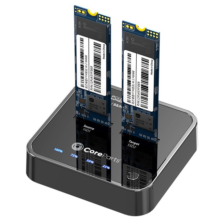 CoreParts MS-CLONER-NVME base de conexión para disco duro Negro
