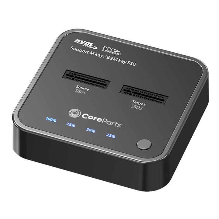 CoreParts MS-CLONER-NVME Hard Drive Docking Station Black
