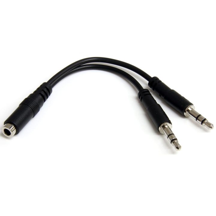 StarTech.com Headphone Splitter Adapter 2x 3.5mm 3-Pin Mini-Jack to…