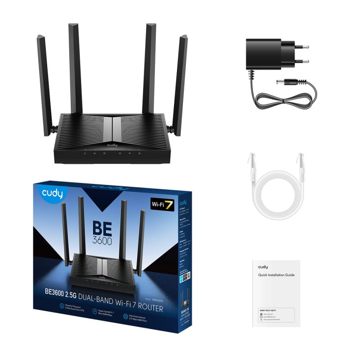 Cudy WR3600H router inalámbrico Gigabit Ethernet Doble banda (2,4 GHz…
