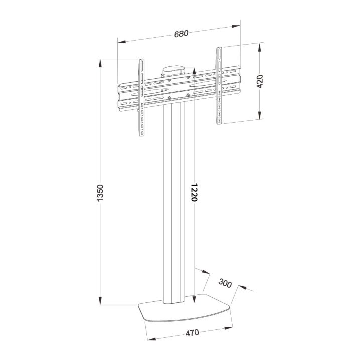 Suporte para TV Techly ICA-TR27 55" Preto