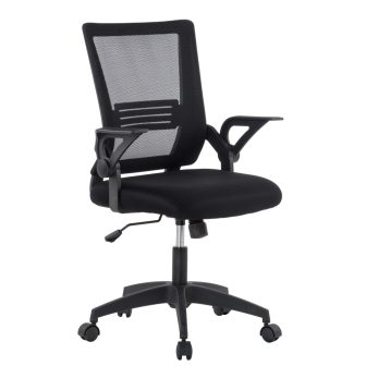 Techly ICA-CT MC003BK Office and Computer Chair Padded Seat Mesh Back
