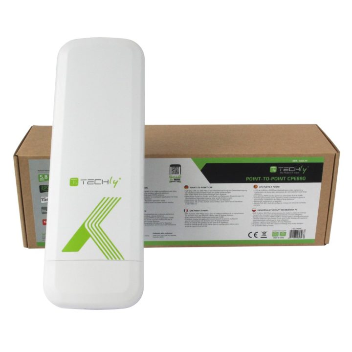 Techly I-WL-CPE880 punto de acceso inalámbrico 300 Mbit/s Blanco…