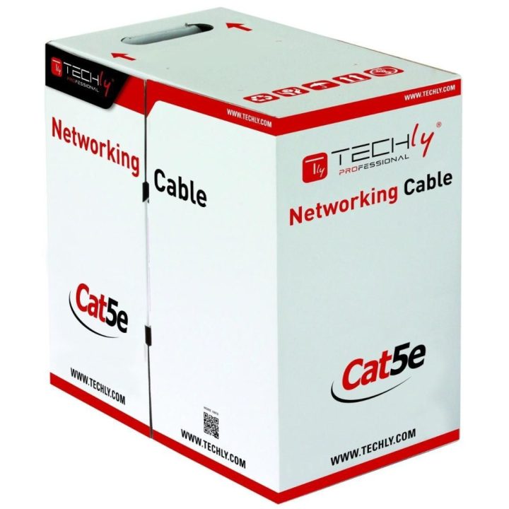 Techly ITP8-FLU-0305 Gray Network Cable 305 m Cat5e U/UTP (UTP)
