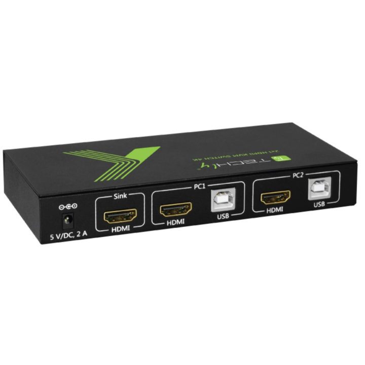 Techly 2x1 USB HDMI KVM Switch 4Kx2K IDATA KVM-HDMI2U KVM Switch Black