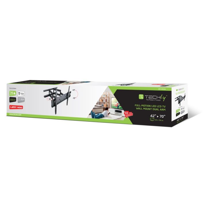 Techly ICA-PLB 147XL suporte para TV 70" Preto