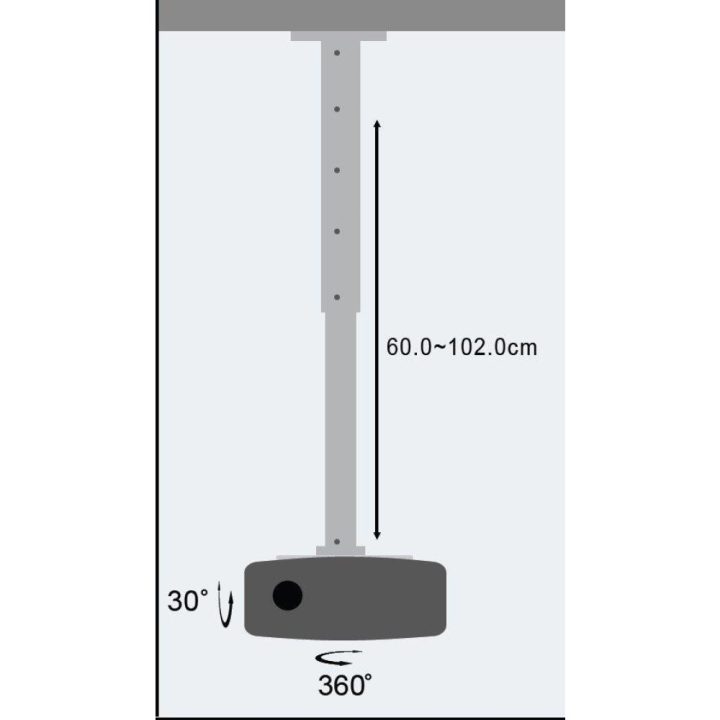 Techly ICA-PM 102XL suporte para projetor Teto Prata