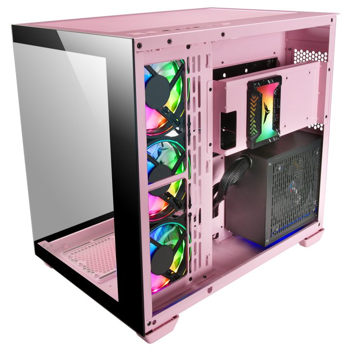 Mars Gaming MCV4 Rosa, Torre Gaming Custom XXL E-ATX, Janela de Vidro…