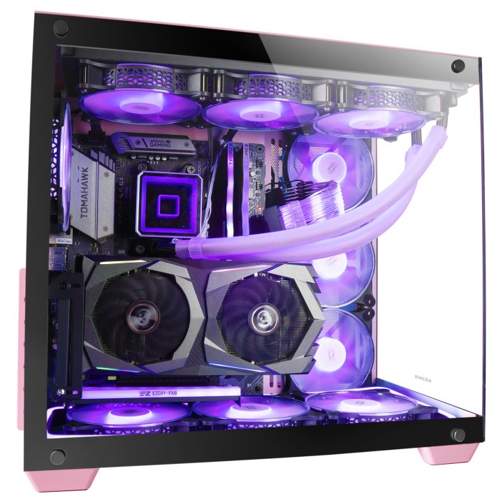 Mars Gaming MCV4 Rosa, Torre Gaming Custom XXL E-ATX, Ventana Cristal…