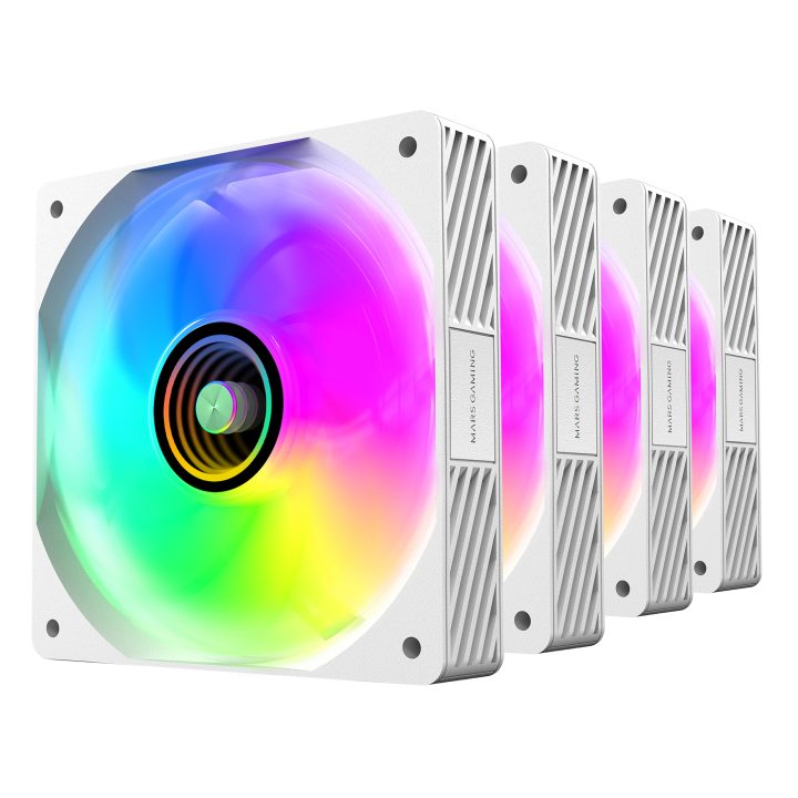 Mars Gaming MFSI4KITW PC Cooling System Computer Case Fan 12 cm White