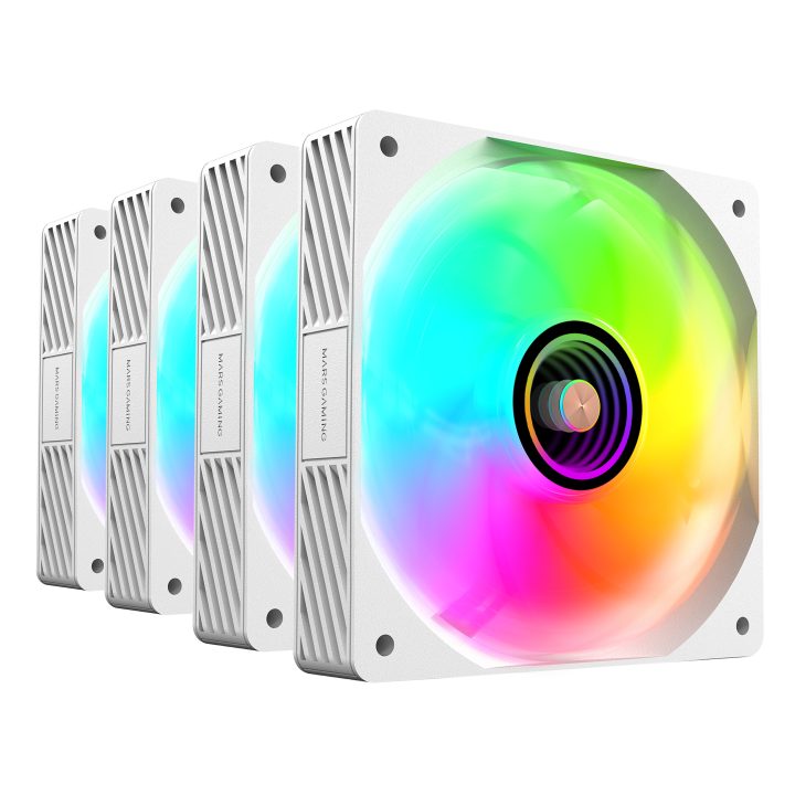 Mars Gaming MFSI4KITW PC Cooling System Computer Case Fan 12 cm White