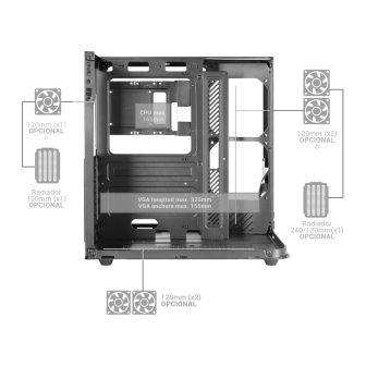 Mars Gaming MC-INFINIOLITEW Midi Tower White