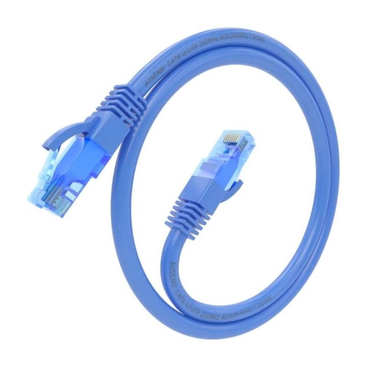 AISENS Cat.6 UTP AWG26 CCA RJ45 Patch Cable, Blue, 25 cm