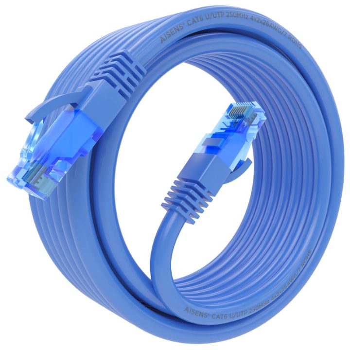 AISENS Cat.6 UTP AWG26 CCA RJ45 Patch Cable, Blue, 5.0 m