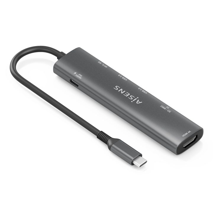 AISENS USB-C Dock 7 en 1, USB-C A, 1x HDMI, 2x USB-A USB2.0, 1x USB-A…