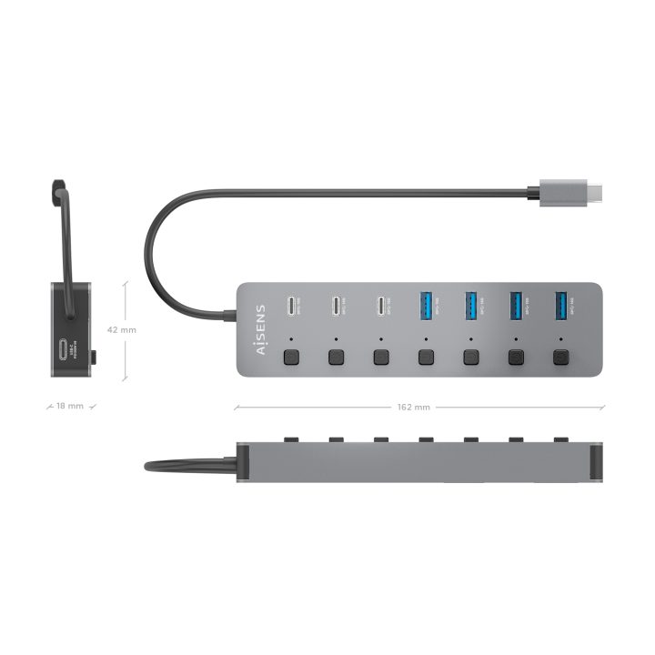 AISENS USB3.2 Gen2 10G USB-C Hub…