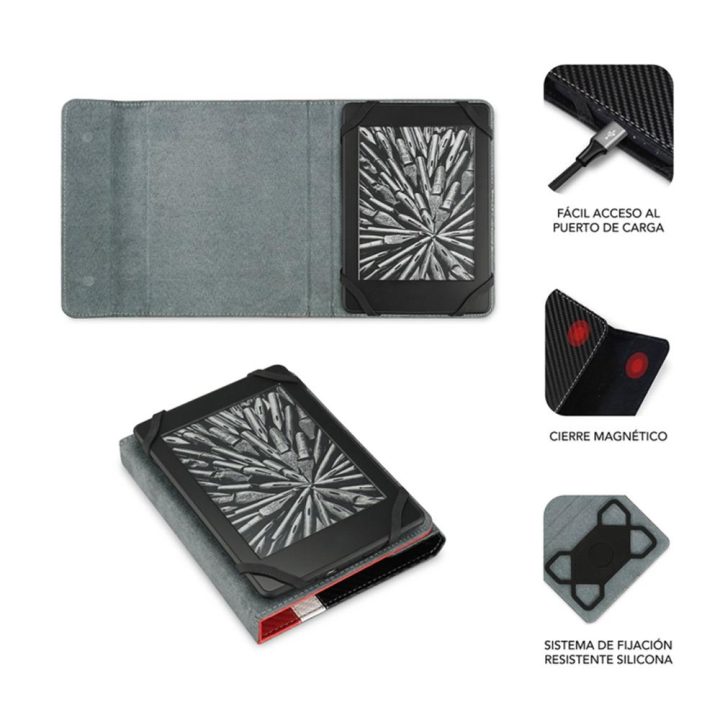 Funda Subblim clever ebook case 6 pulgadas rojo-negro-blanco…