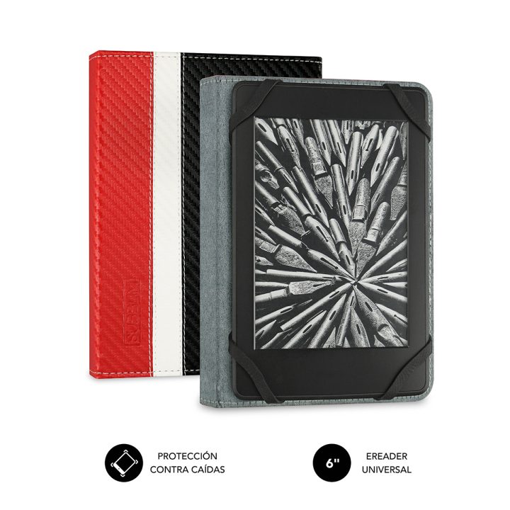 Funda Subblim clever ebook case 6 pulgadas rojo-negro-blanco…
