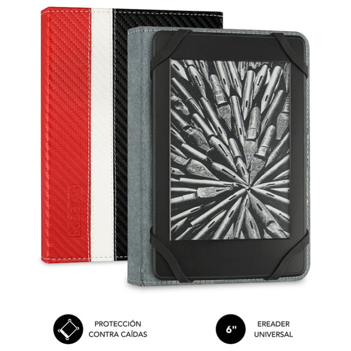 Funda Subblim clever ebook case 6 pulgadas rojo-negro-blanco…