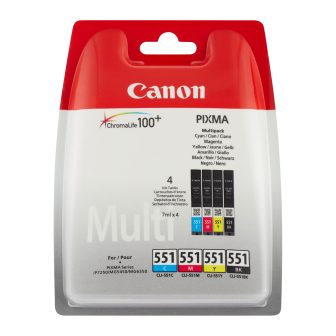 Canon CLI-551 Ink Cartridge 4 Piece(s) Original Standard Yield Black…