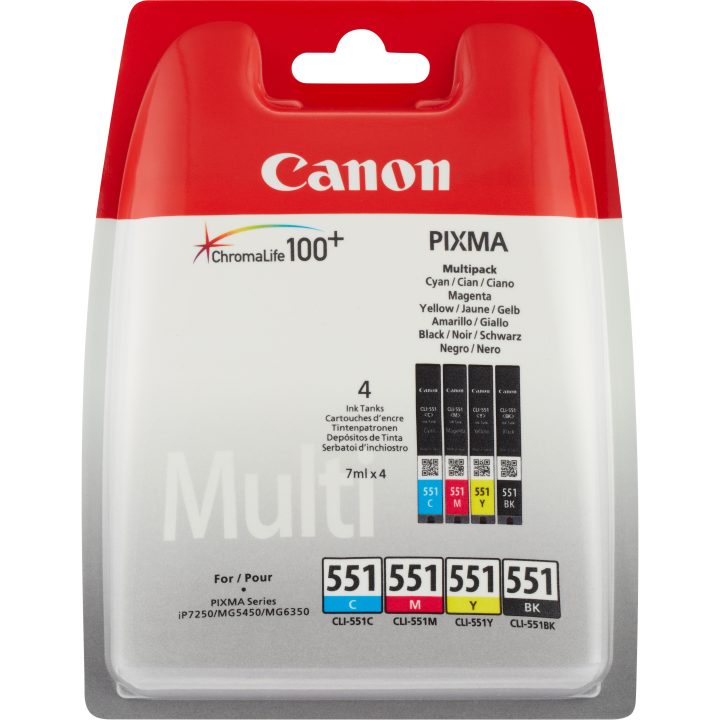 Canon CLI-551 cartucho de tinta 4 pieza(s) Original Rendimiento…