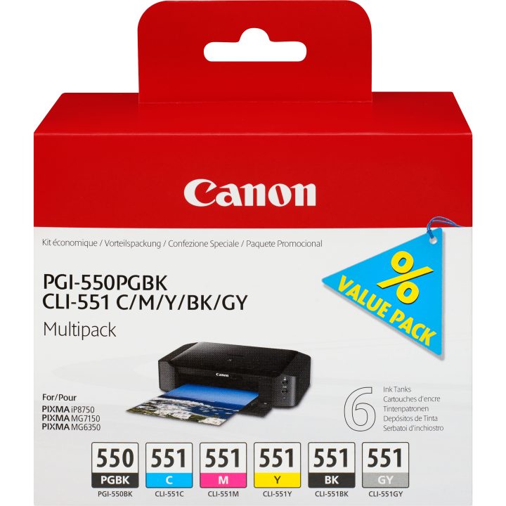 Canon 6496B005 cartucho de tinta 6 pieza(s) Original Foto negro…