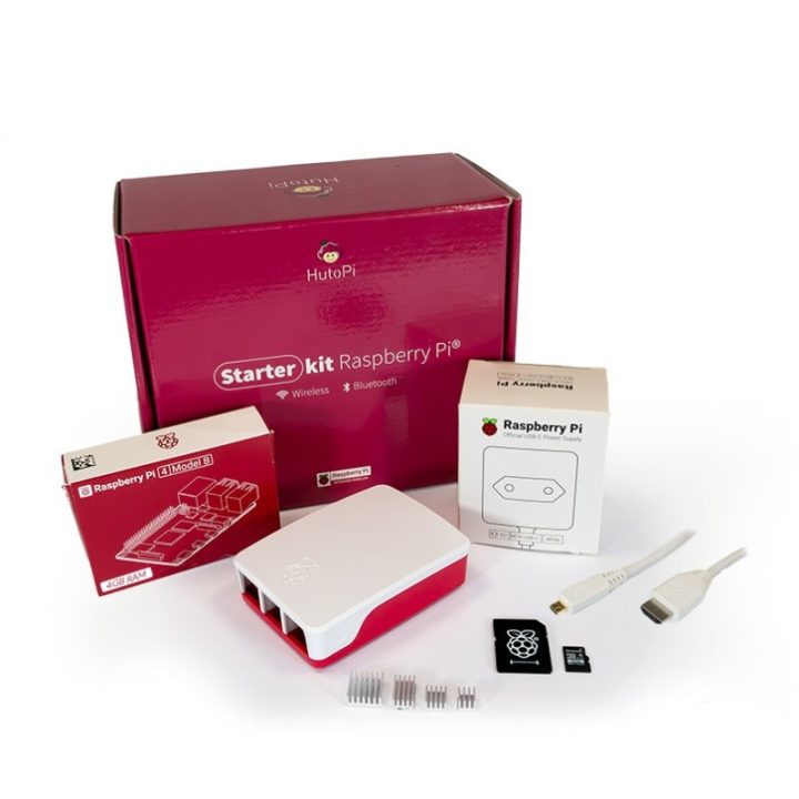 Kit de arranque Raspberry Pi 4 versão 4 GB (KITPI44GB)