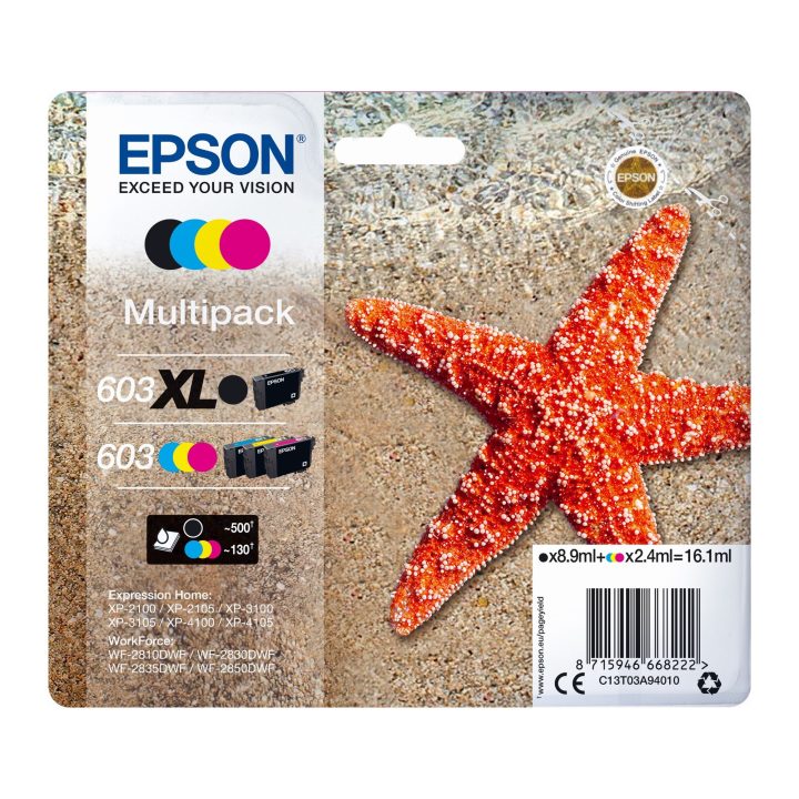 Epson Multipack 4-colours 603 XL Black/Std. CMY