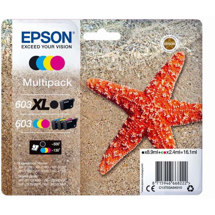Epson Multipack 4-colours 603 XL Preto/Std. CMY