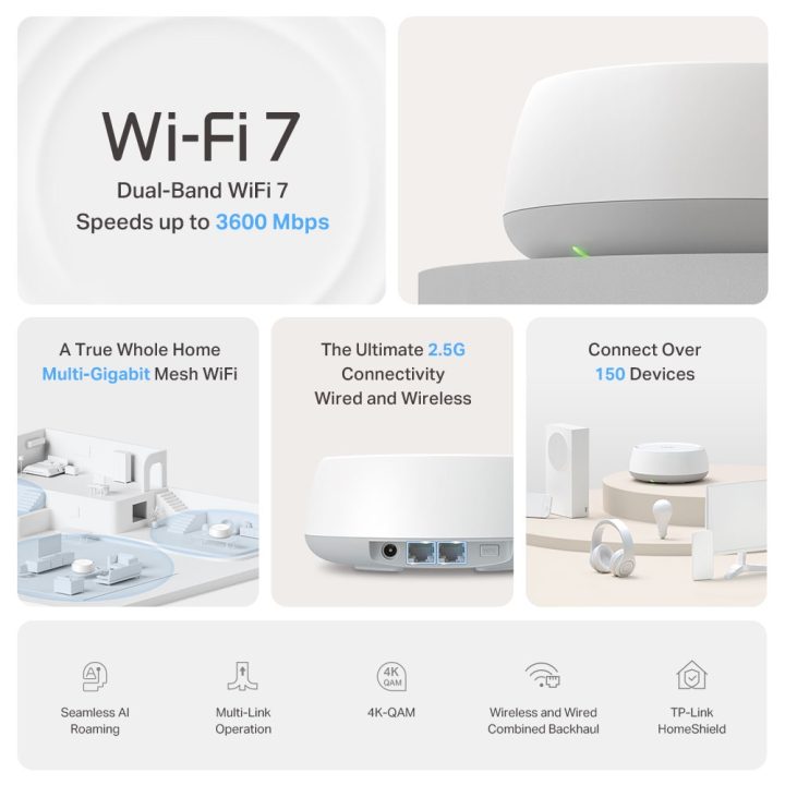 TP-Link DECO BE25 (1-PACK) Wi-Fi Mesh System Dual Band (2.4 GHz / 5…