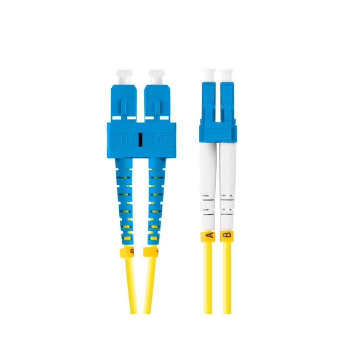 Lanberg SC/UPC to LC/UPC Single Duplex Fiber Optic Patch Cable 1m…
