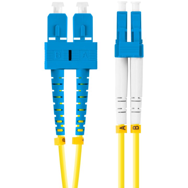Lanberg SC/UPC to LC/UPC Single Duplex Fiber Optic Patch Cable 1m…
