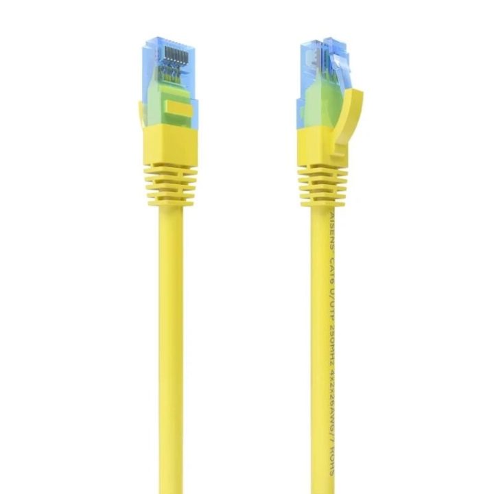 AISENS Cable De Red Latiguillo RJ45 Cat.6 UTP AWG26 CCA, Amarillo, 30…
