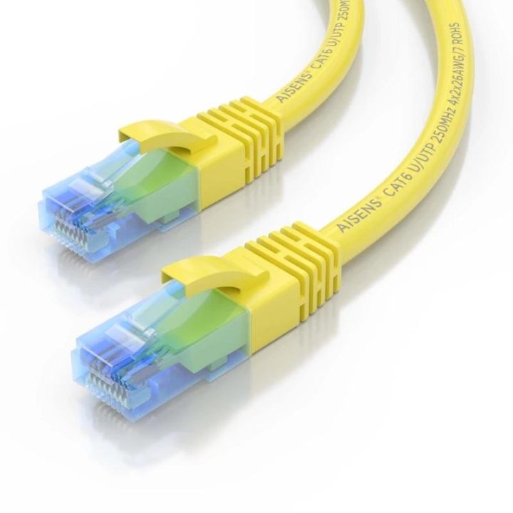 AISENS Cat.6 UTP AWG26 CCA RJ45 Patch Cable, Yellow, 30 cm